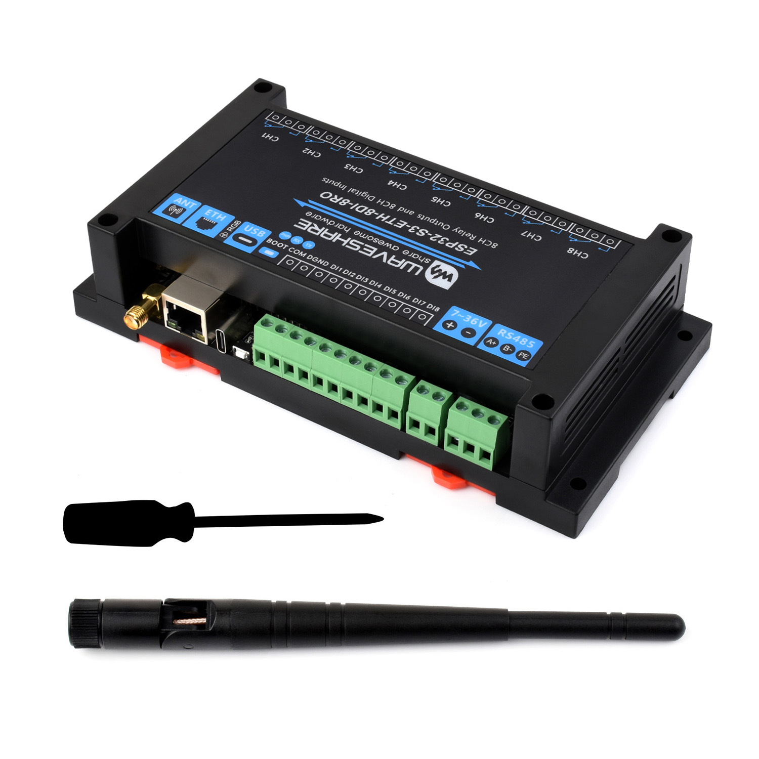Waveshare Industrial 8-Channel - Doit Esp32 ulasan dan harga