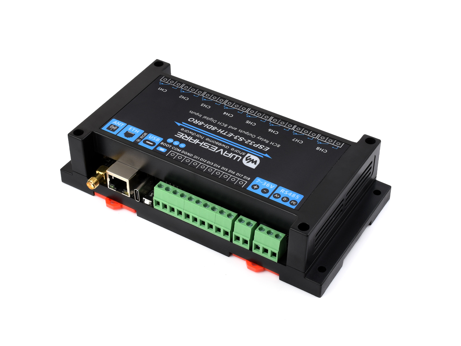 Waveshare Industrial 8-Channel - Doit Esp32 ulasan dan harga