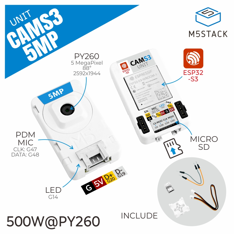 M5Stack Official Unit CamS3 Wi - M5Stack Core2 ulasan dan harga