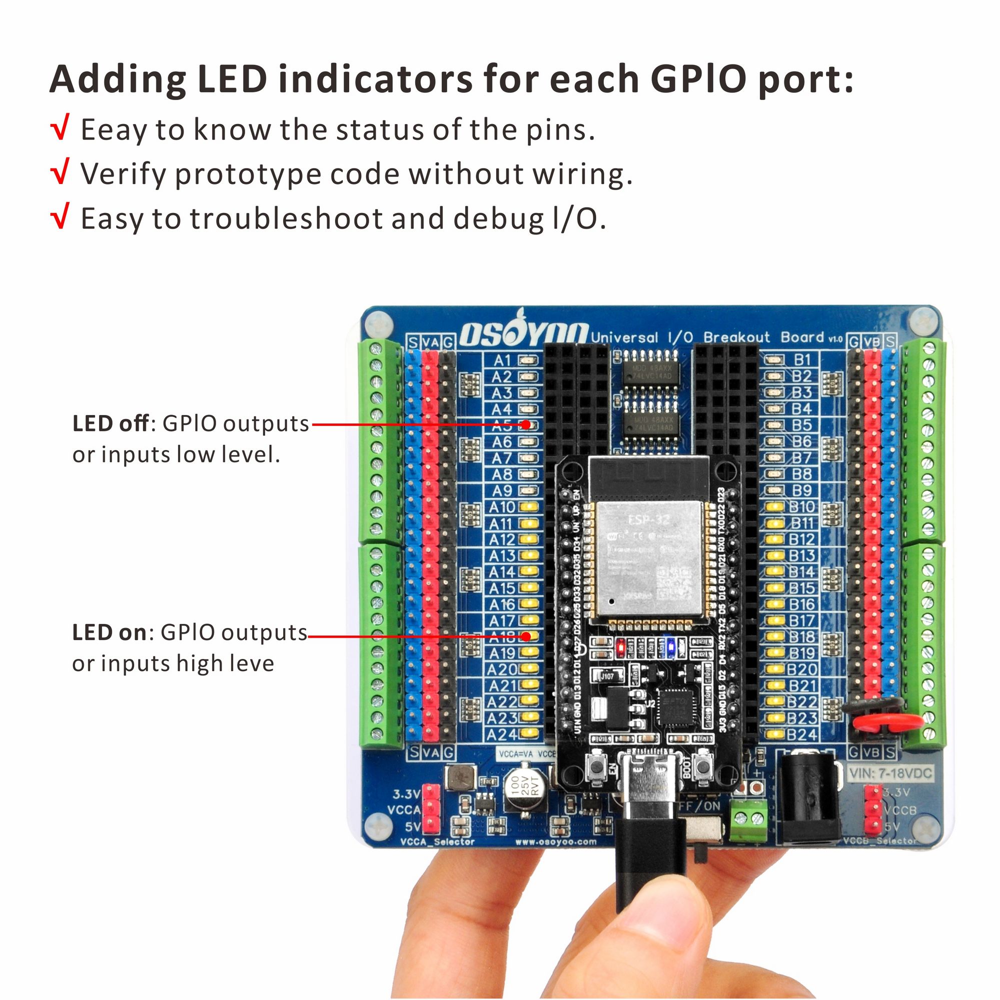 OSOYOO Universal IO Breakout B - Nodemcuv2 ulasan dan harga